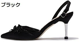 バックストラップパンプス サンダル レディース靴 オフィス 通勤 お仕事 普段使い ブラック 黒 履きやすい 安定感 ヒール7.5cm バックバンド ミュール ミュールパンプス レディース ストラップ ポインテッドトゥ