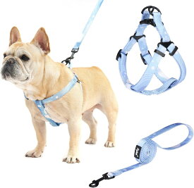 犬 ハーネス リード セット 犬用 胴輪 着脱簡単 メッシュ 通気性 耐久性 調整可能 軽量 引っ張り防止 しつけ用 チェック柄 子犬 負担ない 出かけ 抜けにくい ハンドル付き ダブルロック 訓練 散歩 小型犬 中型犬 大型犬 持ちやすい 迷子防止 脱走防止 出かけ リング