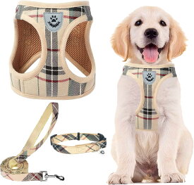 犬 ハーネス 首輪 リード セット 散歩 出かけ 抜けにくい 胴輪 メッシュ キャット 猫 超小型犬 小型犬 中型犬 大型犬 外出 通院 災害 避難 服 犬用 簡単脱着 日光浴 ソフト メッシュ 子犬 通気性 耐久性 調整可能 軽量 持ちやすい 迷子防止 脱走防止
