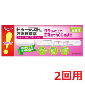☆メール便・送料無料☆数量限定！【第2類医薬品】ドゥーテストhCG 妊娠検査薬（2回用）代引き不可 送料無料