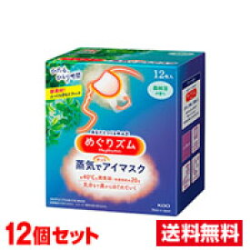 【マラソン期間中 エントリーでポイント5倍】■12個セット・送料無料■数量限定！ 花王 めぐりズム 蒸気でホットアイマスク 森林浴の香り 12枚入【AA】