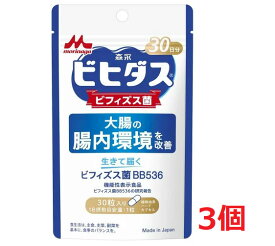 ●3個セット・メール便・送料無料●数量限定!ビヒダス生きて届くビフィズス菌　30粒　乳酸菌 サプリメント