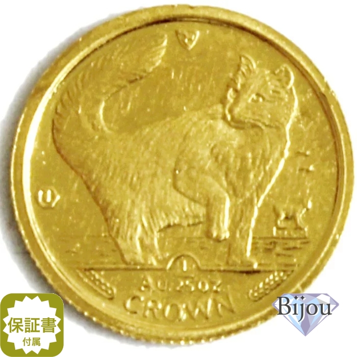 楽天市場】K24 マン島 キャット 金貨 コイン 1/25オンス 1.24g 1991年