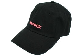 キャップ 帽子 Reebok 蛍光ロゴバックル キャップ BK/PK キャップ　レディース　ロゴ　黒　ブランド　リーボック　シンプル　おしゃれ　かわいい　フリーサイズ　キャップコーデ