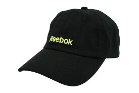 キャップ 帽子 Reebok 蛍光ロゴバックル キャップ BK/YE キャップ　レディース　ロゴ　黒　ブランド　リーボック　シンプル　おしゃれ　かわいい　フリーサイズ　キャップコーデ
