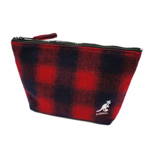 KANGOL チェック柄 ポーチ 化粧ポーチ ペンポーチ 大容量 ペンケース コスメポーチ ガジェットポーチ 小物入れ カンゴール ブランド