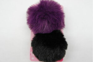 JPラビットファー2C ヘアゴム(1個入り) 女の子 園児 小学生 キッズ 子供 ボンボン ファー ポニー ヘアアクセサリー ヘア小物 髪飾り 秋冬