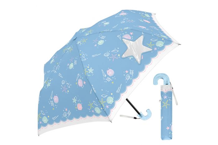 折りたたみ傘 子供 小学生 女の子 子供用 人気商品の キッズ 折り畳み傘 かわいい 偉大な オーシャンメモリーズ 50cm子供折 おしゃれ BL 傘