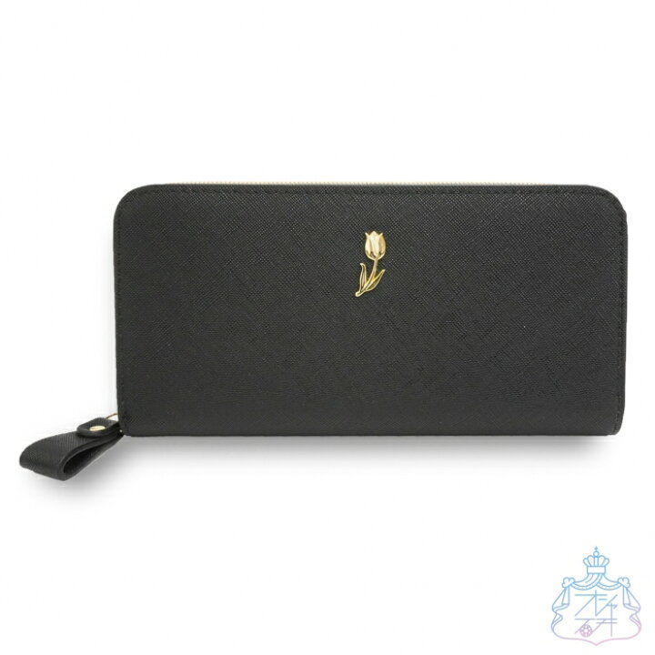 楽天市場 チューリップ ラウンド長札 財布 ブラック 長財布 財布 レディース 中学生 女の子 女子 女子高生 かわいい おしゃれ 小学生 中学 高校生 ロングウォレット オシャレ総合研究所