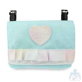 グラデフリル フラットショルダーヨコ 移動ポケット　クリップ付き　女の子　おしゃれ　かわいい　保育園　幼稚園　小学生　ショルダーバッグ　斜め掛け　ハート　パステル系