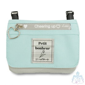 チューリップネーム フラットショルダー 【メール便対応】　移動ポケット　ポケットポーチ　クリップ付き　女の子　かわいい　おしゃれ　保育園　幼稚園　ショルダーバッグ　斜め掛け　肩掛け　2WAY