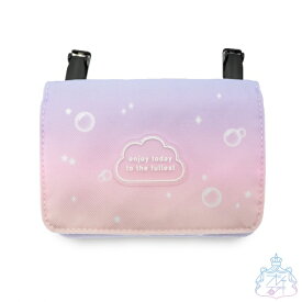 クラウドラバー フラットショルダー 移動ポケット　クリップ付き　女の子　おしゃれ　かわいい　保育園　幼稚園　小学生　ショルダーバッグ　斜め掛け　フラットショルダー　雲　イラスト