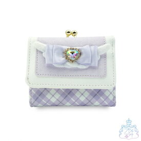 ビジューウイング ミニ口金 財布 三つ折り財布　小さい財布　がま口　かわいい　おしゃれ　小学生　高学年　中学生　女の子　女子　リボン　羽