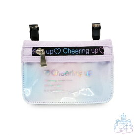 ロゴFクリアポケ フラットショルダー 移動ポケット　クリップ付き　女の子　おしゃれ　かわいい　保育園　幼稚園　小学生