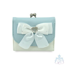 ドットハート ミニ口金 財布 三つ折り財布　小さい財布　がま口　かわいい　おしゃれ　女の子　女子　小学生　子ども　キッズ　コンパクト　リボン