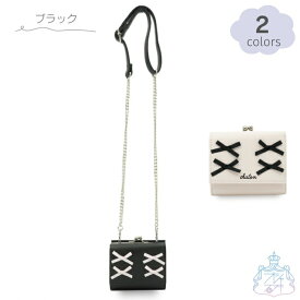 ミニリボン付き ショルダー 財布 三つ折り財布　小さい財布　ショルダーストラップ　がま口　かわいい　おしゃれ　女の子　女子　小学生　子ども　キッズ　リボン