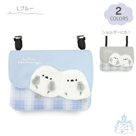 まんまるエナガ フラットショルダー 【メール便対応】　シマエナガ　移動ポケット　クリップ付き　女の子　幼児　おしゃれ　鳥　かわいい　子ども　ショルダーバッグ