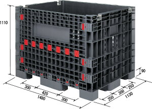 �O�b �T���R�[ �R���p���b�^�[#1200 82kg 1316L PP ( �{�b�N�X�p���b�g �_�l�b�W �{�b�N�X�^�C�v �p���b�g�{�b�N�X ��^���i�p�ʂ��� ���� �����@�� �����@�� ) 29000301