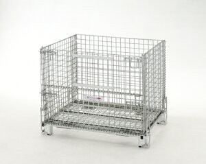 テイモー ボックスパレット1012L-BK 段積みブラケット付 自重62kg 最大積載質量1000kg 積載4段まで可 ゲート全開 フォーククリアランスD723×W1,079mm【個人宅配不可】【(土・日・祝)日時指定不可