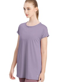 [25%OFF] ルーパ ヨガウェア loopa バックギャザートップス back gather tops 22FW ヨガ トップス Tシャツ 半袖 ロング丈 フィットネス スポーツ ホットヨガ 体型カバー 「MR」RVPB[ST-LO]001