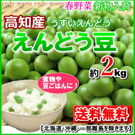 【送料無料】・高知産・えんどう豆・うすい実・グリーンピース約2kg・送料北海道1000円沖縄1500円【RCP】10P30May15