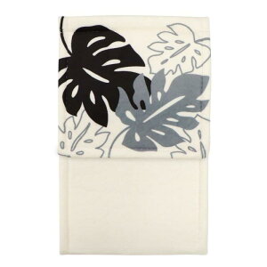 ヨコズナクリエーション トイレットペーパーホルダー カバー おしゃれ モノクロ モンステラ柄 アイボリー モノ・ステラ