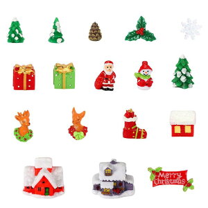 クリスマス 置き物 ミニ 17個セット クリスマス ミニチュア 置物 クリスマス オーナメント 飾り サンタクロース 雪だるま トナカイ クリスマスツリー クリスマス雑貨 卓上 盆栽 鉢植え 園芸