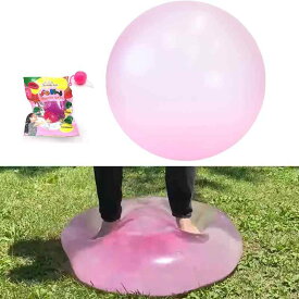 【BEAUTY PLAYER】バブルボール 40cm 60cm 80cm 水風船 2023年改良割れにくい バブルスーパーボール 夏のビーチプール パーティー用品 特大インフレータ ブルボールのおもちゃ 透明なビーチ