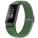[Bcuckood] 編み込み腕時計バンド Fitbit Charge 6/Fitbit Charge 5対応 レディース メンズ 調節可能なソロループ 伸…