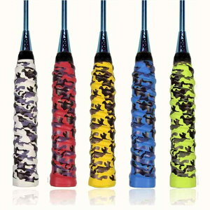 グリップテープ ファッション迷彩色テニス グリップ テープ 衝撃吸収 柔らかくて耐摩耗性ラケット用グリップテープ 滑り止め 吸汗 通気性 グ リップ テープ バドミントン テニスラケット