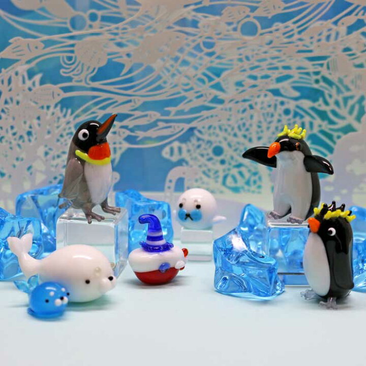 楽天市場】ガラス細工 キングペンギン ペンギン ぺんぎん キング 