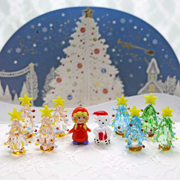 楽天市場】ガラス細工 星付ビンクツリー クリスマスツリー ツリー tree 
