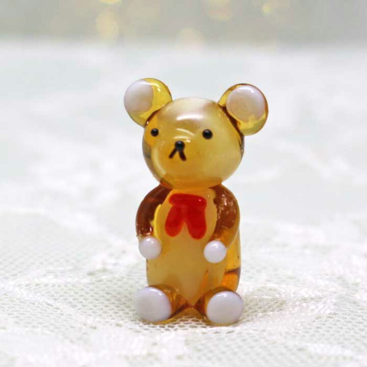 楽天市場】ガラス細工 ぬいぐるみなクマ くま クマ 熊 ぬいぐるみ 