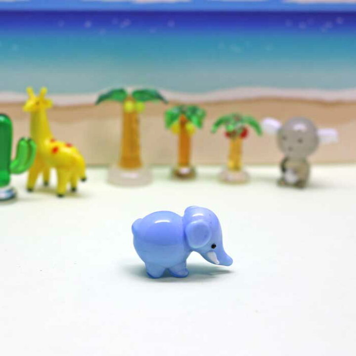 楽天市場】ガラス細工 ゾウ ぞう ゾウ elephant 動物 草食 ミニチュア 