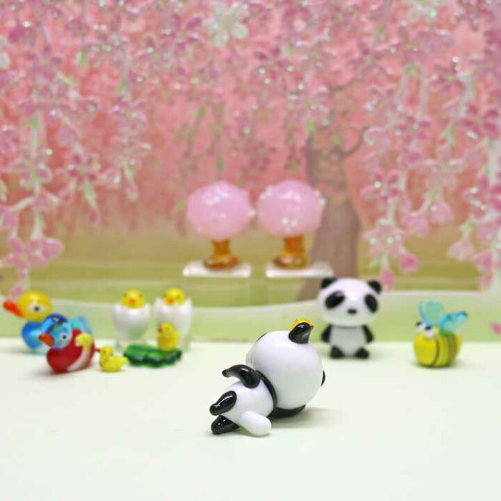 楽天市場】ガラス細工 パンダさんとヒヨコ パンダ ぱんだ ヒヨコ 