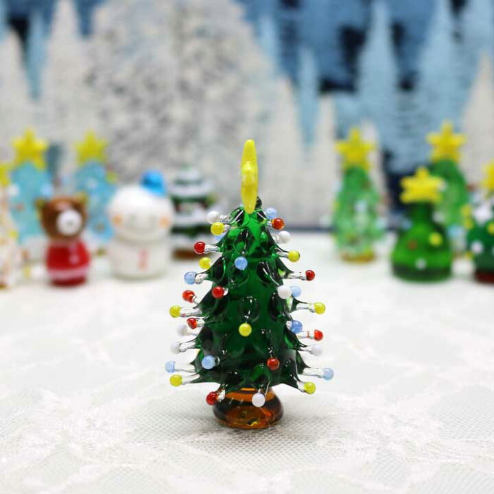 楽天市場】ガラス細工 星付きツリー(ビック)クリスマス ツリー 冬雪 星 