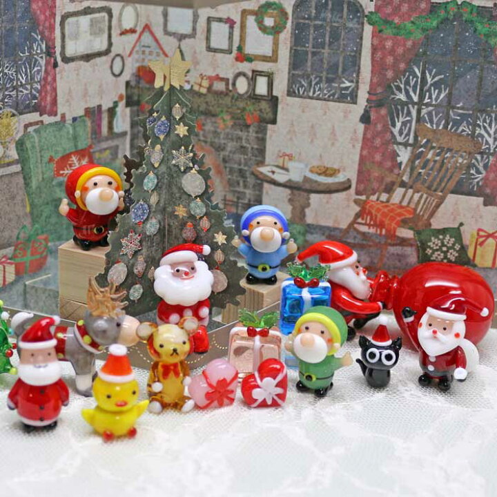 楽天市場 ガラス細工 大きなプレゼント袋とサンタクリスマス サンタ サンタクロース ミニチュア ガラス ディスプレイ オブジェ キャンドル 手作り 材料 キット おしゃれ かわいい 置物 雑貨 小物 Glass デザインキャンドル ピュア