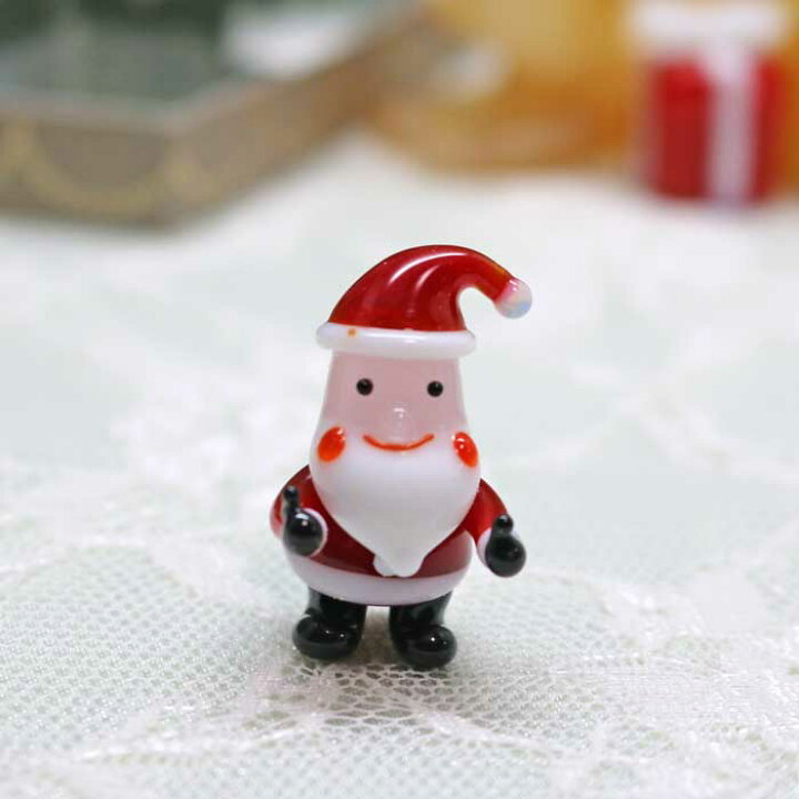 楽天市場】ガラス細工 ハッピーミニサンタ クリスマス サンタ 