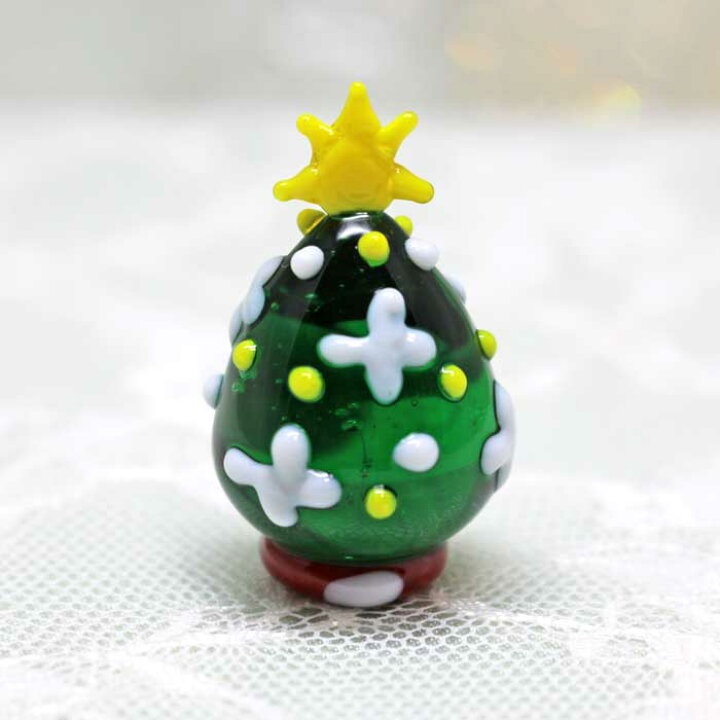 楽天市場】ガラス細工 星付きツリークリスマス ツリー 冬雪 星 