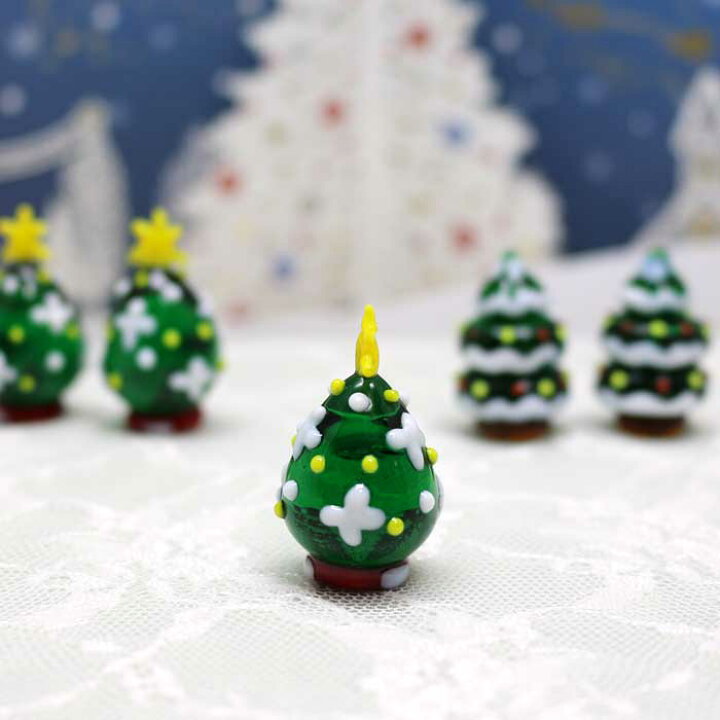 楽天市場】ガラス細工 星付きツリークリスマス ツリー 冬雪 星 