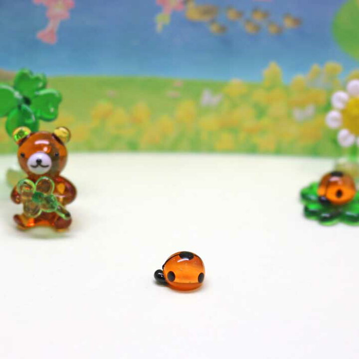 楽天市場】ガラス細工 ミニテントウ虫 てんとうむし テントウ虫 春 