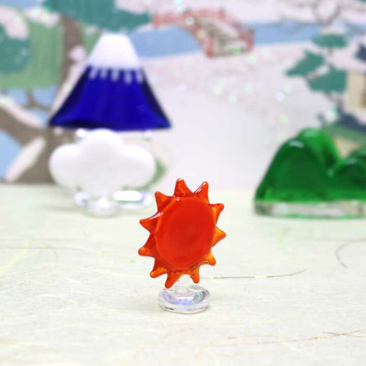 楽天市場】ガラス細工 太陽 太陽 たいよう 天気 気象 自然 ミニチュア 