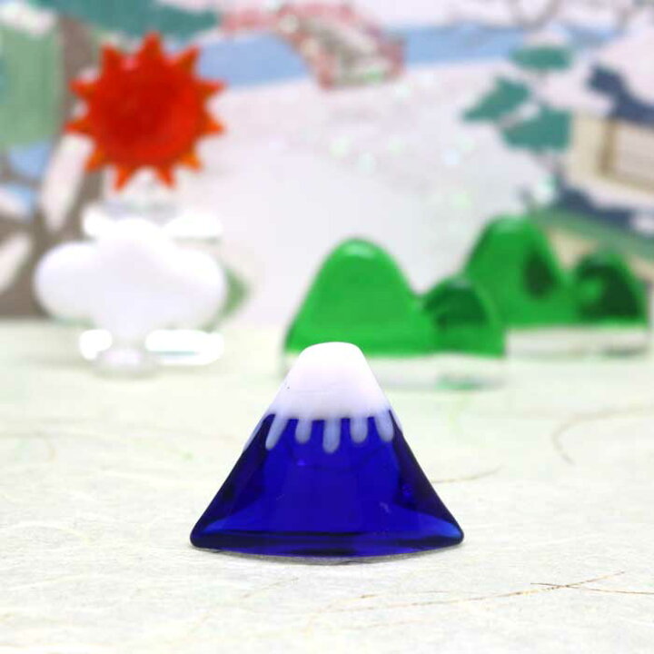 楽天市場】ガラス細工 富士山(横広) 富士山 ふじさん 山 やま mountain 