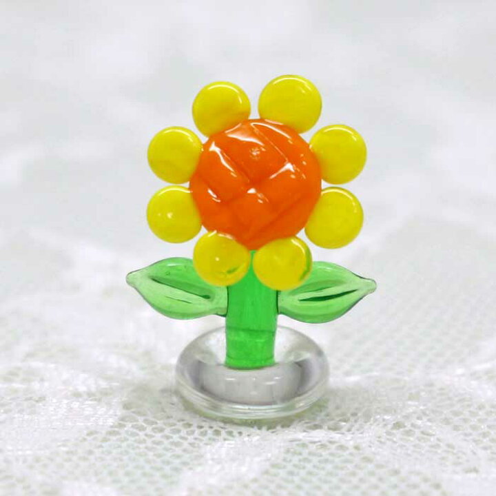 楽天市場】ガラス細工 ヒマワリ ヒマワリ ひまわり 向日葵 花 植物 夏 