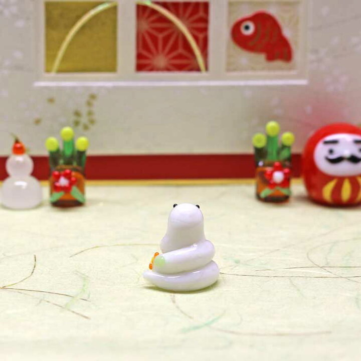 楽天市場】ガラス細工 ちび巳ちゃん へび ヘビ 巳 Snake お正月 干支 