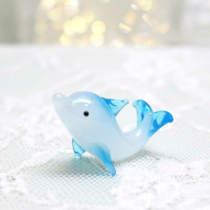 楽天市場】ガラス細工 ミニイルカ(尾上) イルカ dolphin 海豚 魚 海 