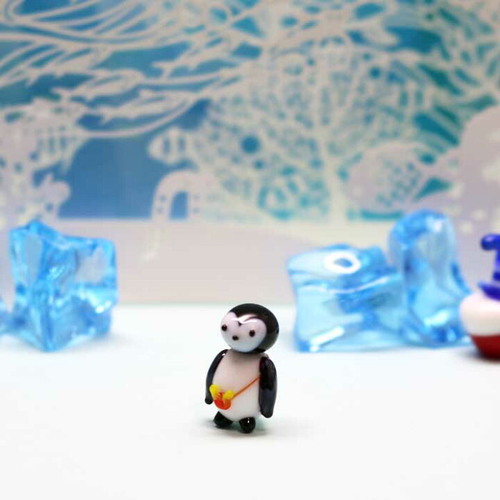 楽天市場】ガラス細工 お出掛けミニペンギン ペンギン ぺんぎん 海 