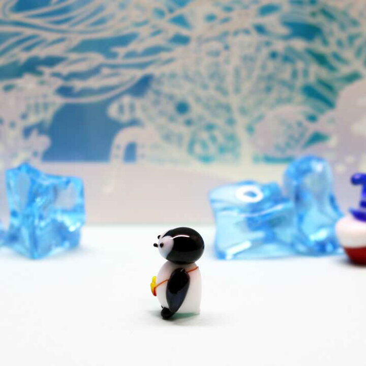 楽天市場】ガラス細工 お出掛けミニペンギン ペンギン ぺんぎん 海 