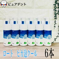 松風 ロートピカ 泡クール 150ml×6本　セット　歯科専売　義歯用泡ハミガキ　入れ歯用洗浄剤