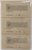 クラフト紙 おあいそ伝票・お勘定書 6冊（50枚/冊）